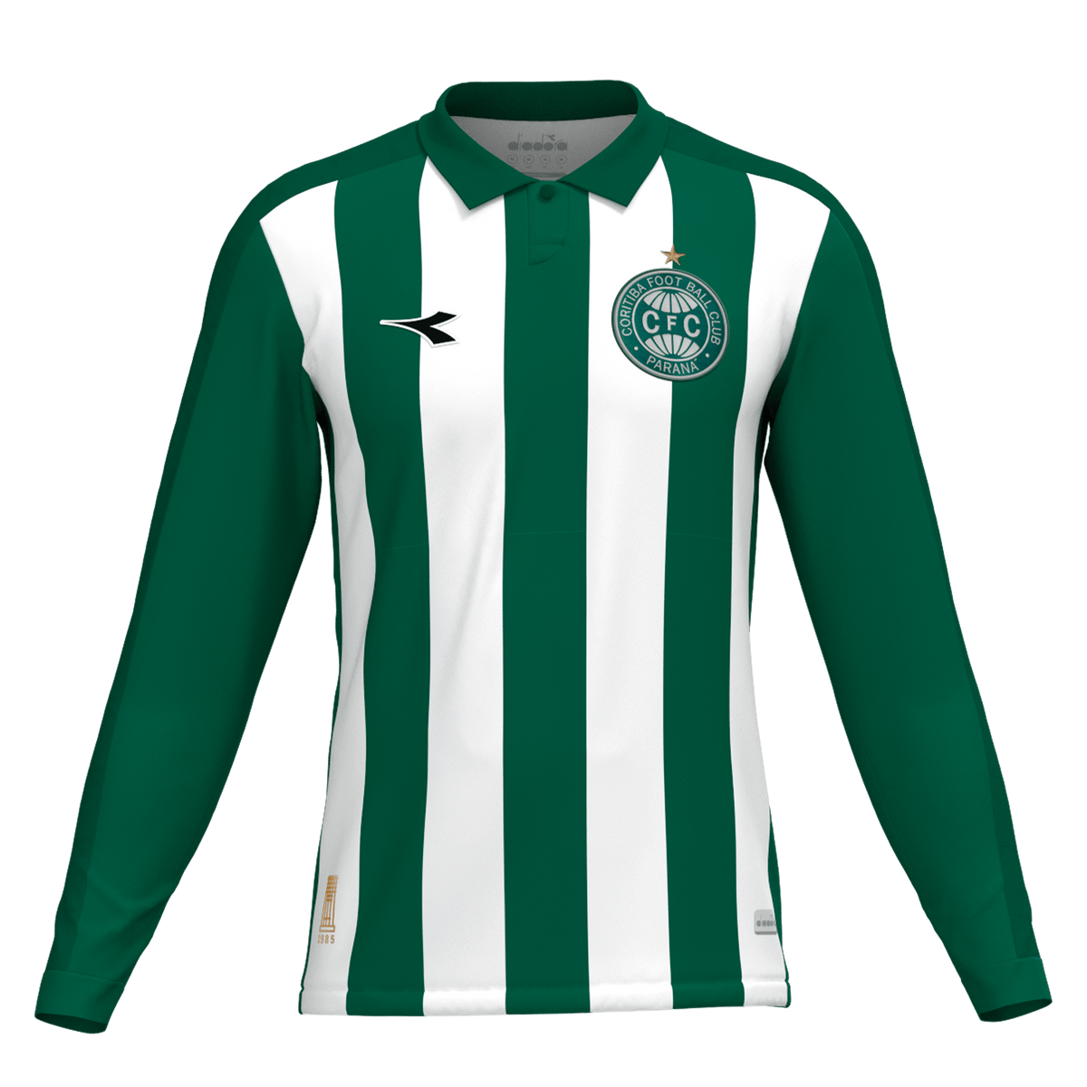 Camisa Coritiba Jogadeira Fan 2025 Manga Longa Masculina