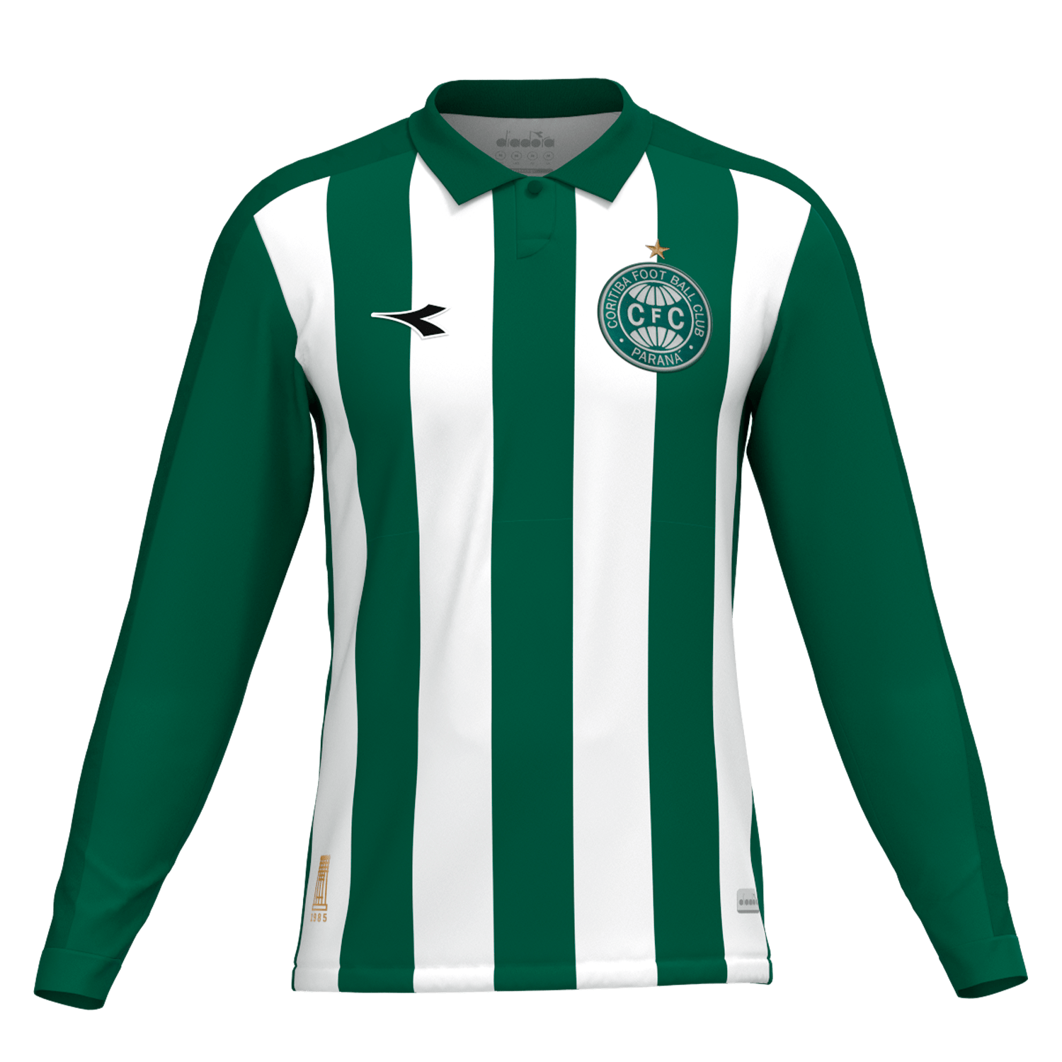 Camisa Coritiba Jogadeira Fan 2025 Manga Longa Masculina
