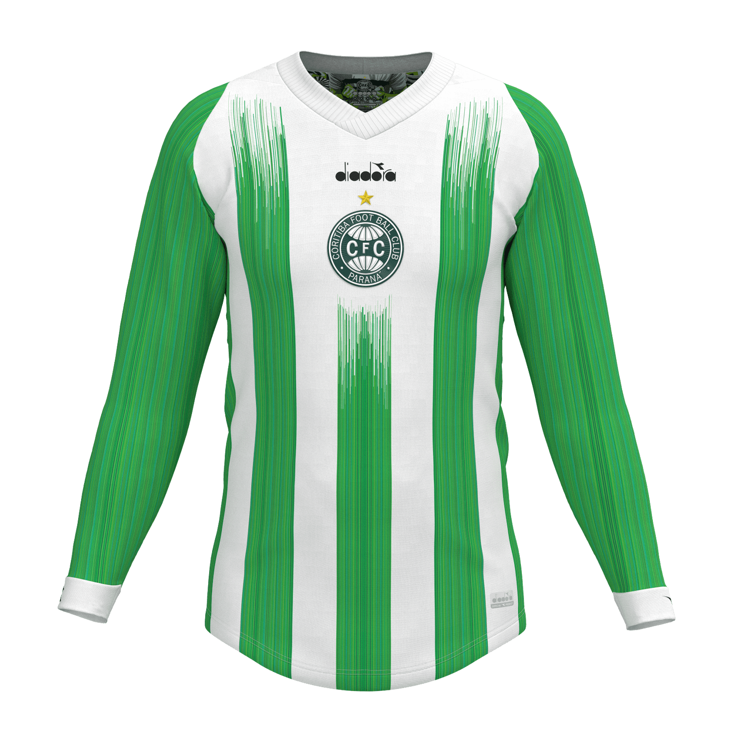 Camisa Coritiba Jogadeira Squadra 2024 Manga Longa Masculina