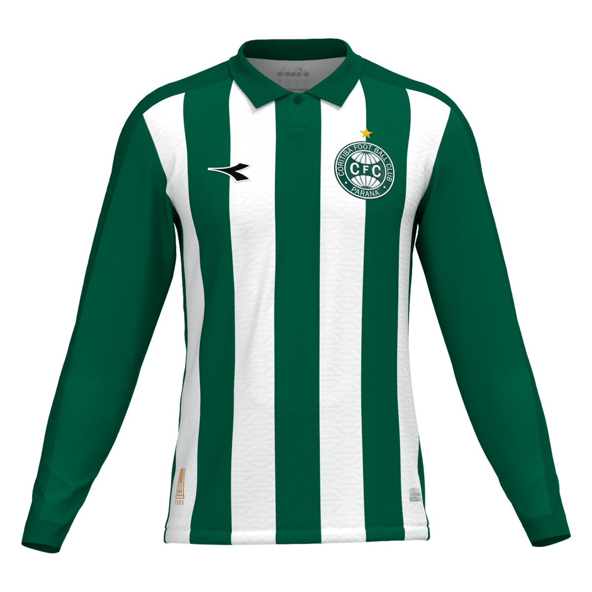Camisa Coritiba Jogadeira Squadra 2025 Manga Longa Masculina