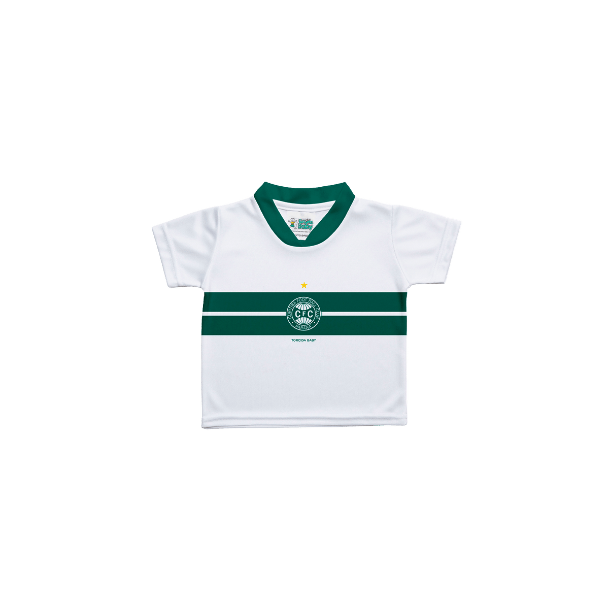 Camiseta Coritiba Avulsa Sublimada Branca 1-2 anos