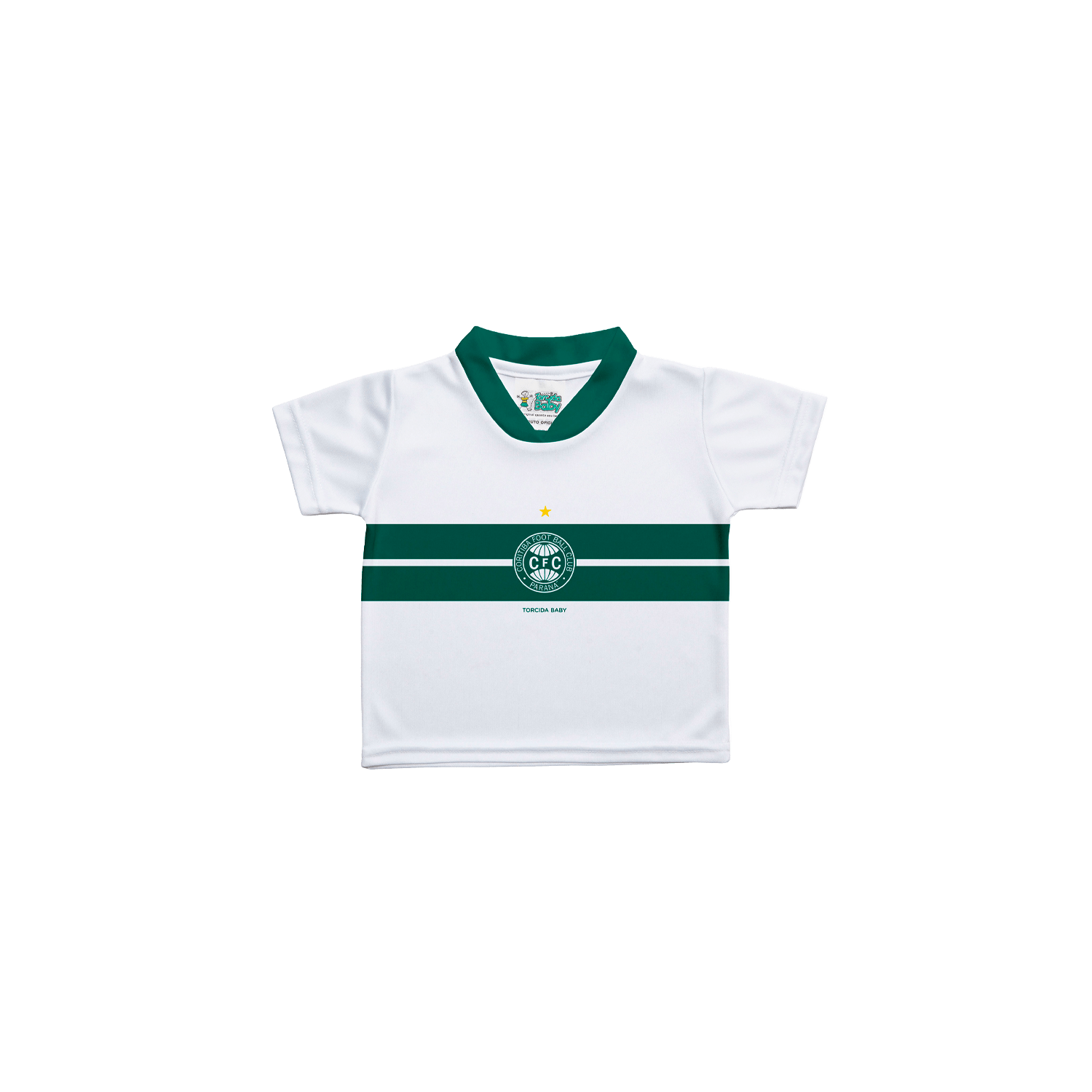 Camiseta Coritiba Avulsa Sublimada Branca 1-2 anos